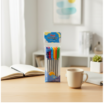 Fresh Good Day Ball Pen Black Ink - (6 Pcs)