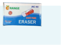 Orange Dust Free Eraser (1 Pc) | Clean Erasing